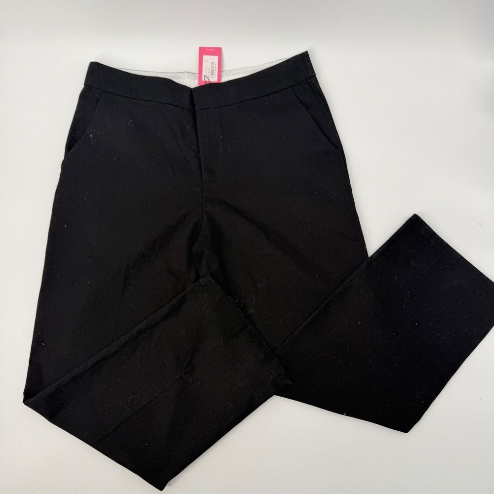 Edikted Black Tailored Straight Leg Pants Womens Size L NWT Minimalist